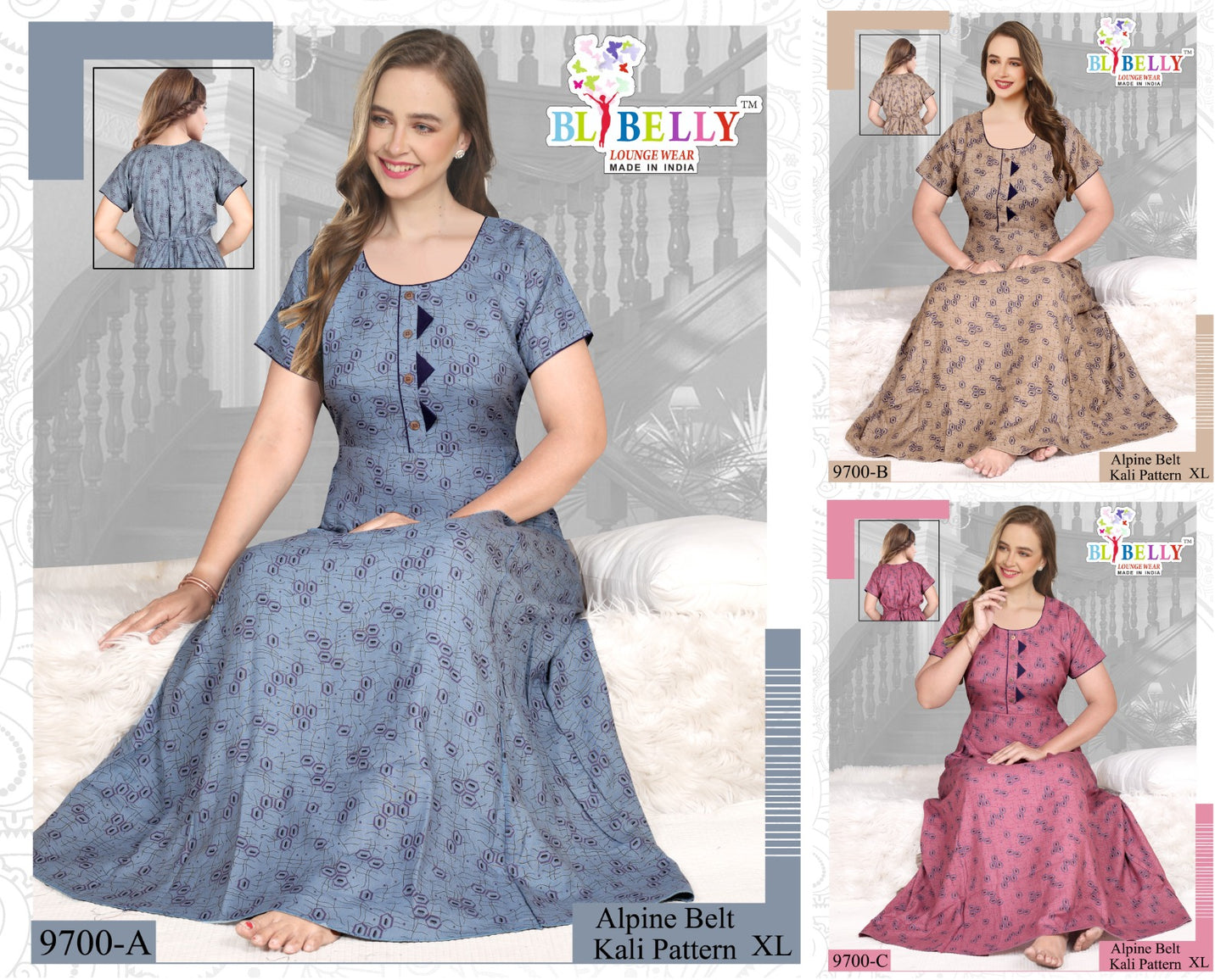 Alpine Belt Belly Night Gowns Exporter