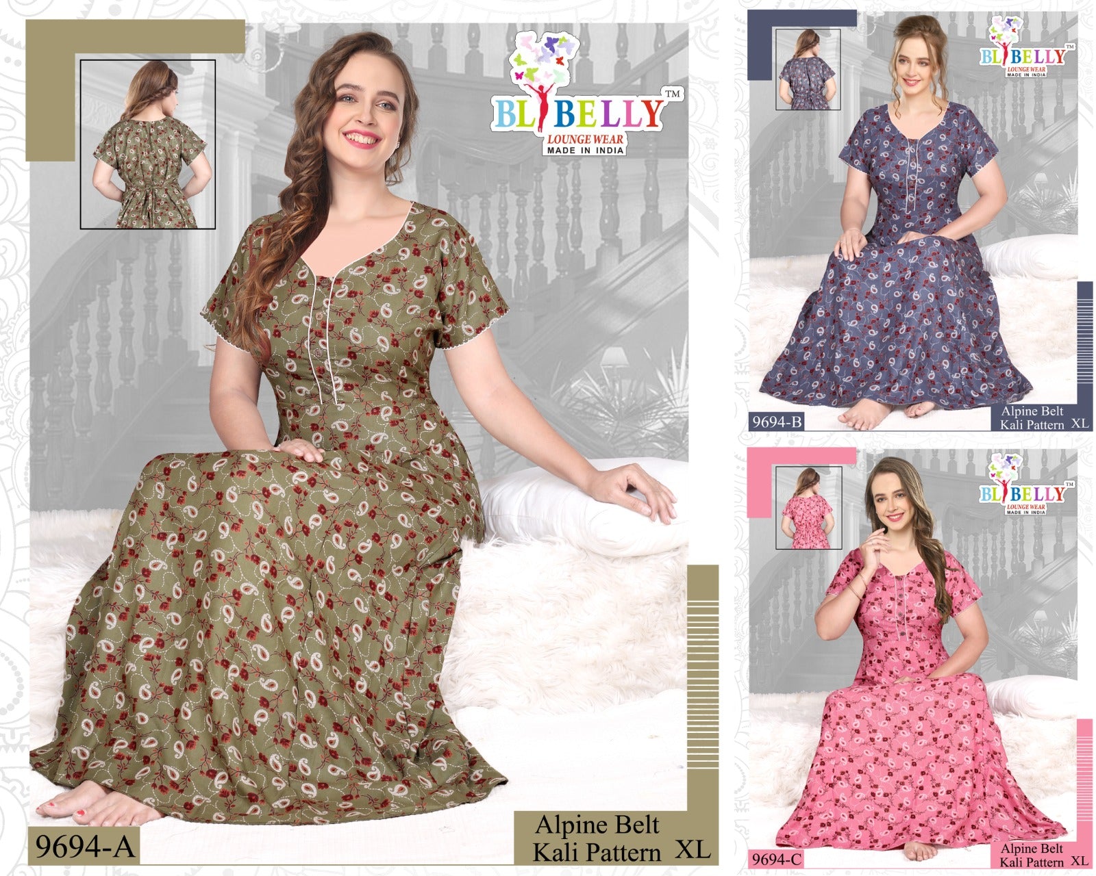 Alpine Belt Belly Night Gowns Exporter