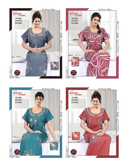 Alpine Chunat 0208 Ruchee Fashion Night Gowns Exporter India