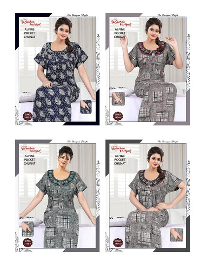 Alpine Chunat 0208 Ruchee Fashion Night Gowns Exporter India