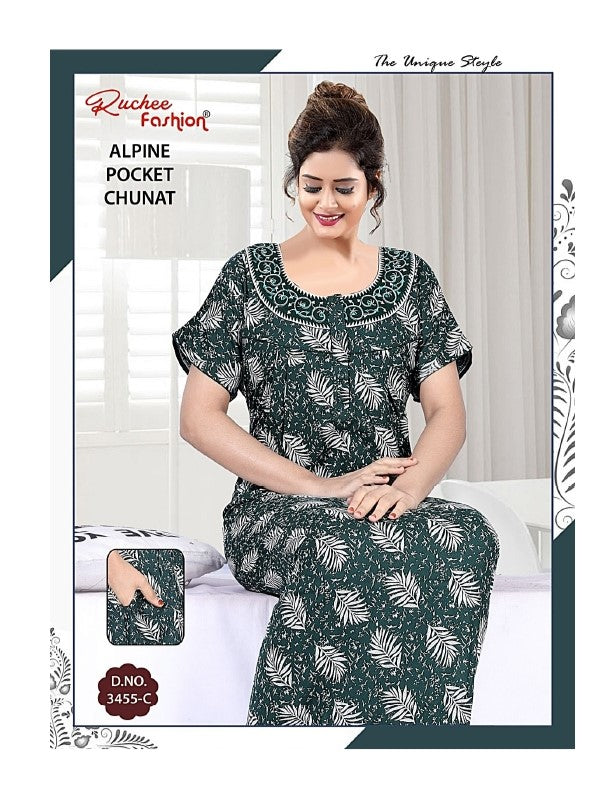 Alpine Chunat 0208 Ruchee Fashion Night Gowns Exporter India