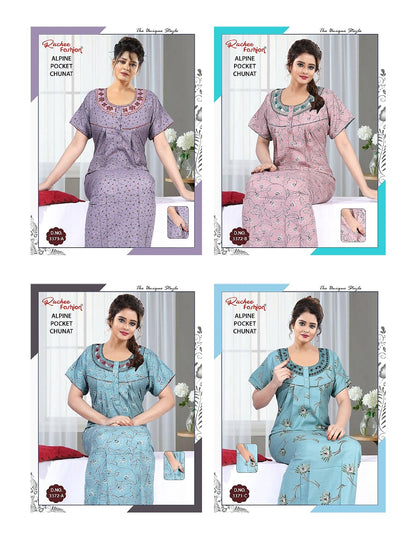 Alpine Chunat 0507 Ruchee Fashion Night Gowns Exporter Ahmedabad