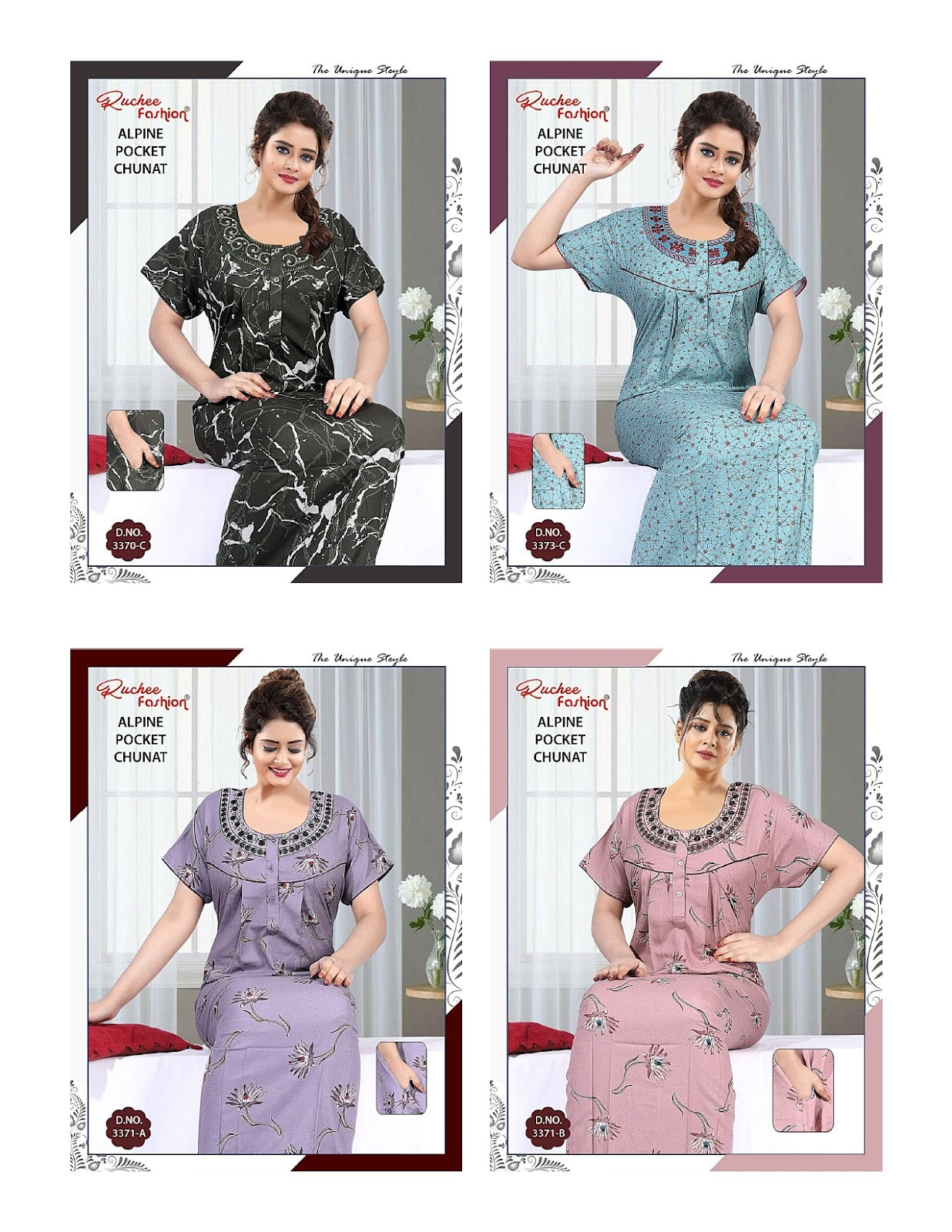 Alpine Chunat 0507 Ruchee Fashion Night Gowns Exporter Ahmedabad