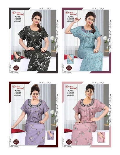 Alpine Chunat 0507 Ruchee Fashion Night Gowns Exporter Ahmedabad