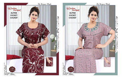 Alpine Chunat 0507 Ruchee Fashion Night Gowns Exporter Ahmedabad