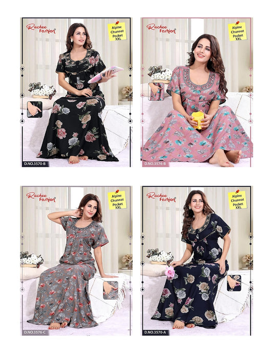Alpine Chunat 2Xl Ruchee Fashion Night Gowns Wholesaler Gujarat