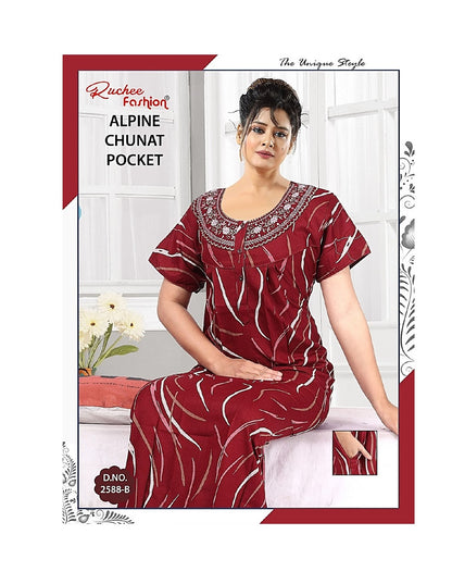 Alpine Chunat Ruchee Fashion Night Gowns Exporter India