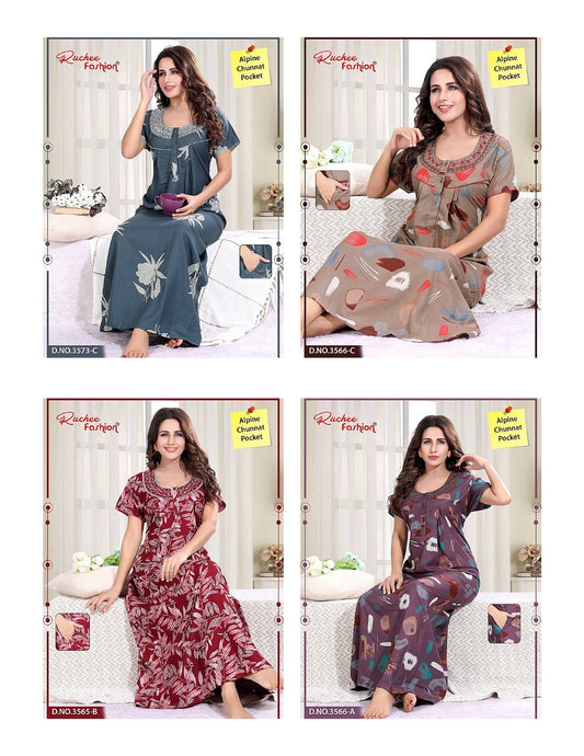 Alpine Chunat Ruchee Fashion Night Gowns Exporter Gujarat