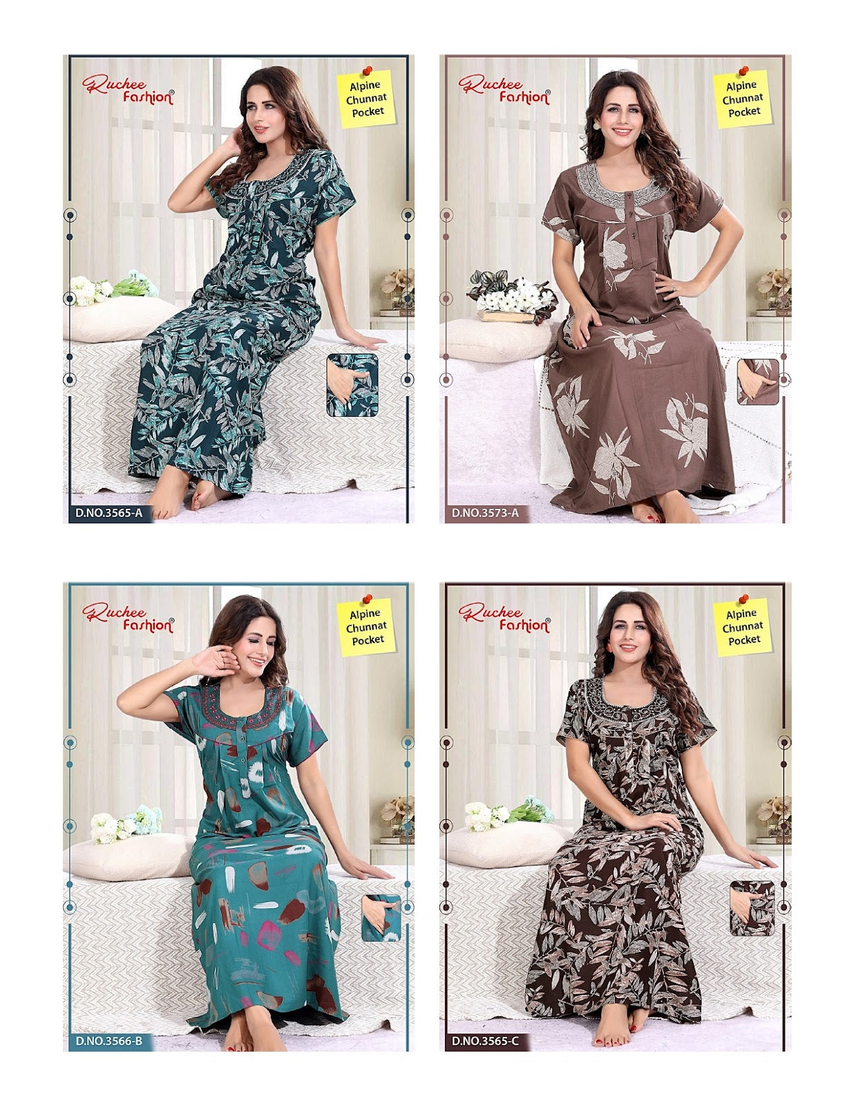 Alpine Chunat Ruchee Fashion Night Gowns Exporter Gujarat