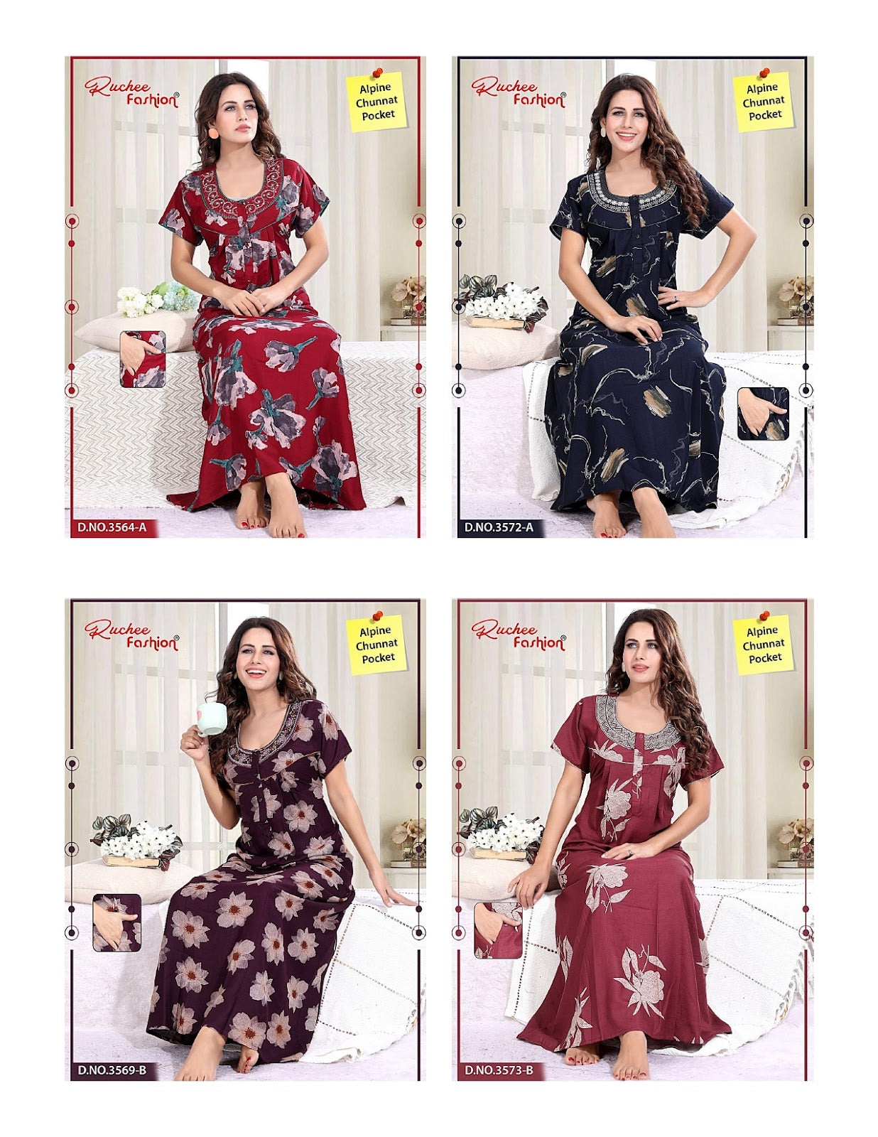 Alpine Chunat Ruchee Fashion Night Gowns Exporter Gujarat