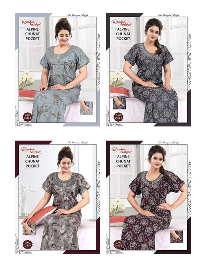 Alpine Chunat Ruchee Fashion Night Gowns Exporter India