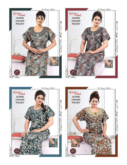 Alpine Chunat Ruchee Fashion Night Gowns Exporter India