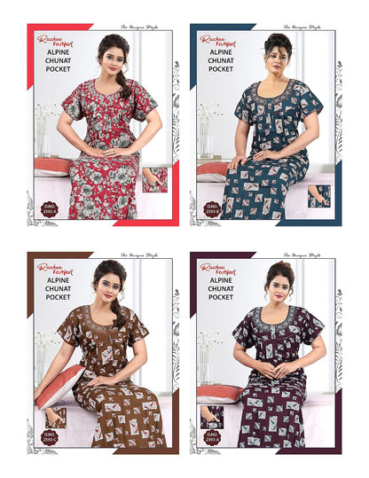 Alpine Chunat Ruchee Fashion Night Gowns Exporter India