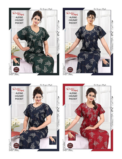 Alpine Chunat Ruchee Fashion Night Gowns Exporter India