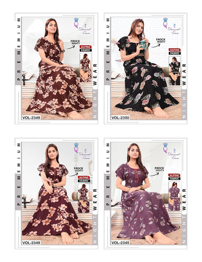 Alpine Frock 0810 Diamond Queen Night Gowns Exporter India