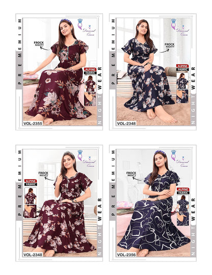 Alpine Frock 0810 Diamond Queen Night Gowns Exporter India