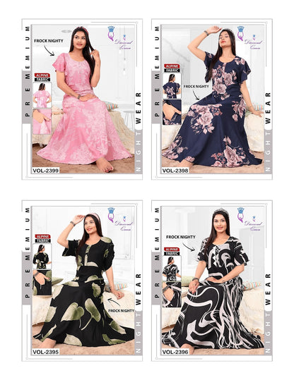 Alpine Frock 1007 Diamond Queen Night Gowns Supplier Ahmedabad