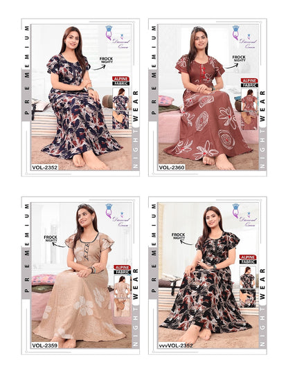 Alpine Frock Diamond Queen Night Gowns Wholesale