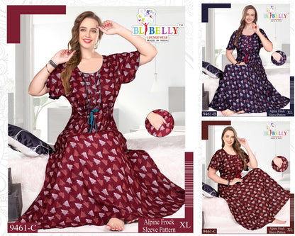 Alpine Frock Sleeve Belly Alpine Night Gowns Exporter India