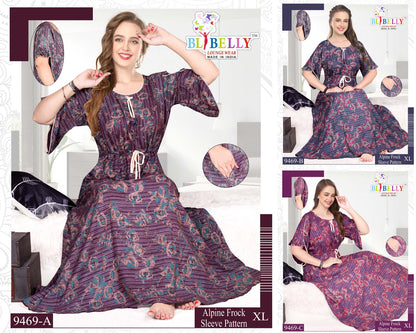 Alpine Frock Sleeve Belly Alpine Night Gowns Exporter India