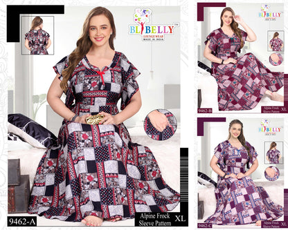 Alpine Frock Sleeve Belly Alpine Night Gowns Exporter India