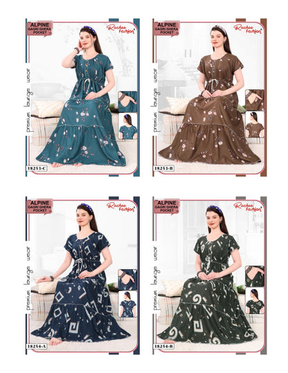 Alpine Gagri 0912 Ruchee Fashion Night Gowns Supplier