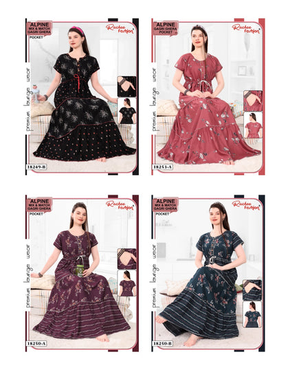 Alpine Gagri 0912 Ruchee Fashion Night Gowns Supplier