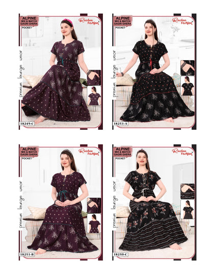 Alpine Gagri 0912 Ruchee Fashion Night Gowns Supplier