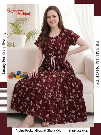 Alpine Ghaghri 0607 Ruchee Fashion Night Gowns Supplier Ahmedabad