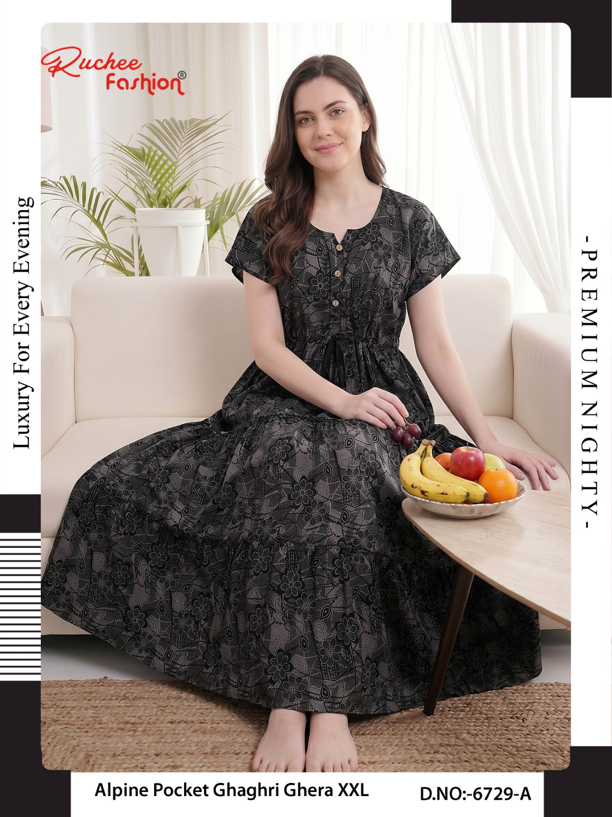Alpine Ghaghri 0607 Ruchee Fashion Night Gowns Supplier Ahmedabad