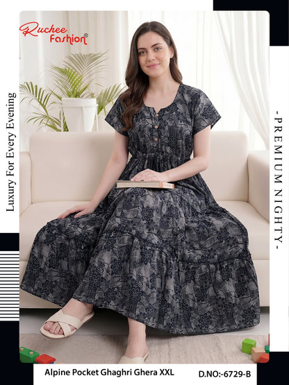 Alpine Ghaghri 0607 Ruchee Fashion Night Gowns Supplier Ahmedabad