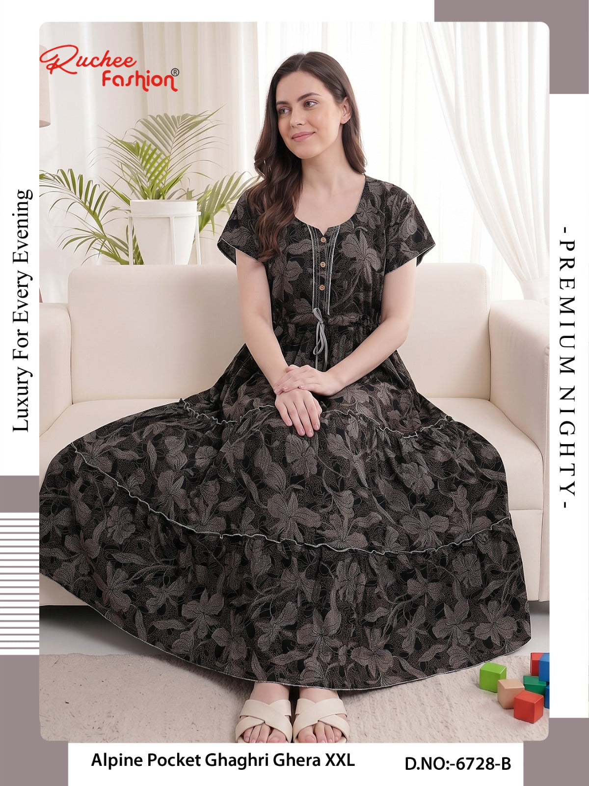 Alpine Ghaghri 0607 Ruchee Fashion Night Gowns Supplier Ahmedabad