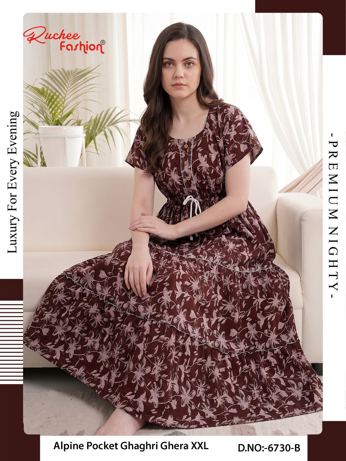 Alpine Ghaghri 0607 Ruchee Fashion Night Gowns Supplier Ahmedabad