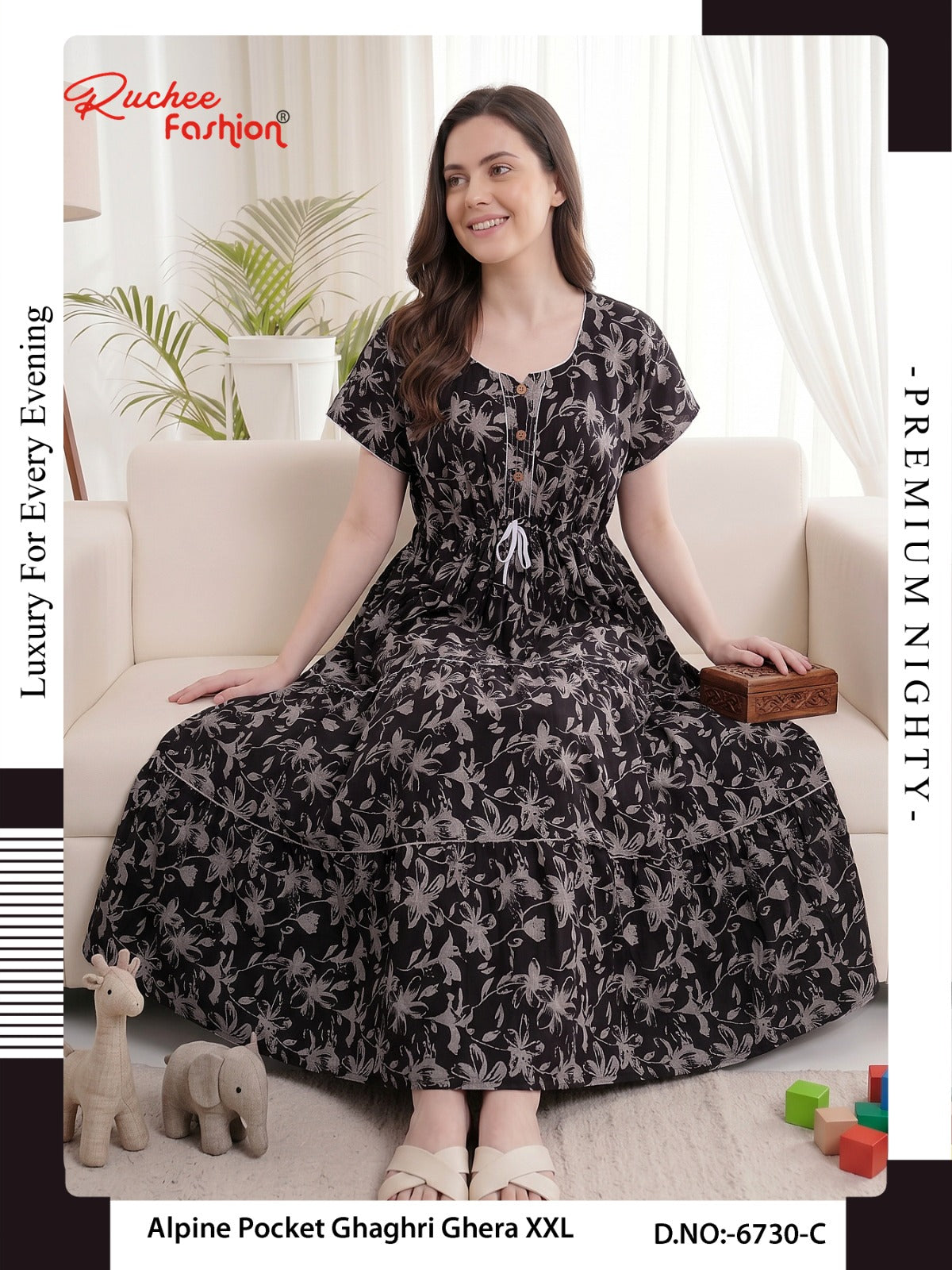 Alpine Ghaghri 0607 Ruchee Fashion Night Gowns Supplier Ahmedabad