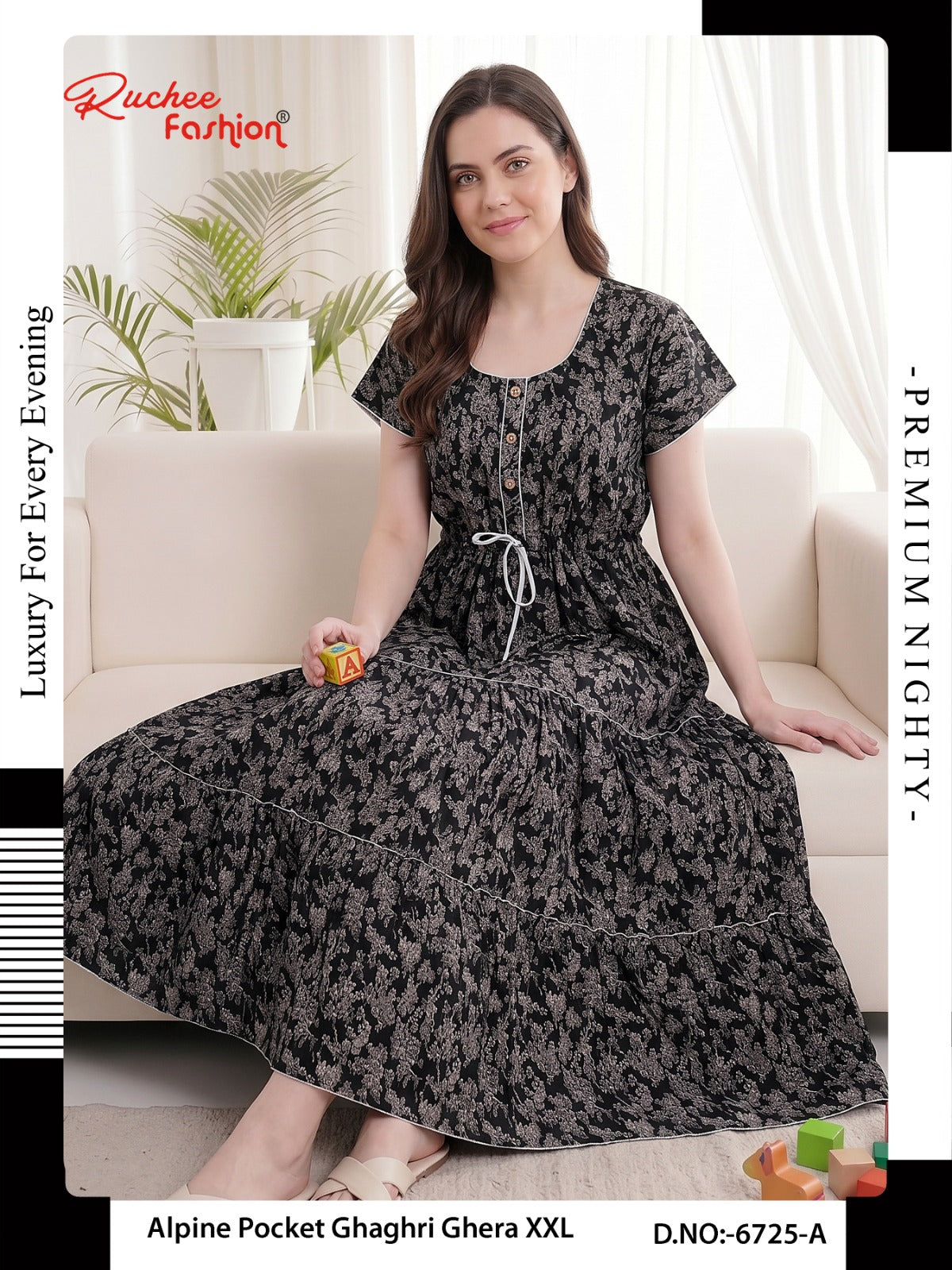 Alpine Ghaghri 0607 Ruchee Fashion Night Gowns Supplier Ahmedabad