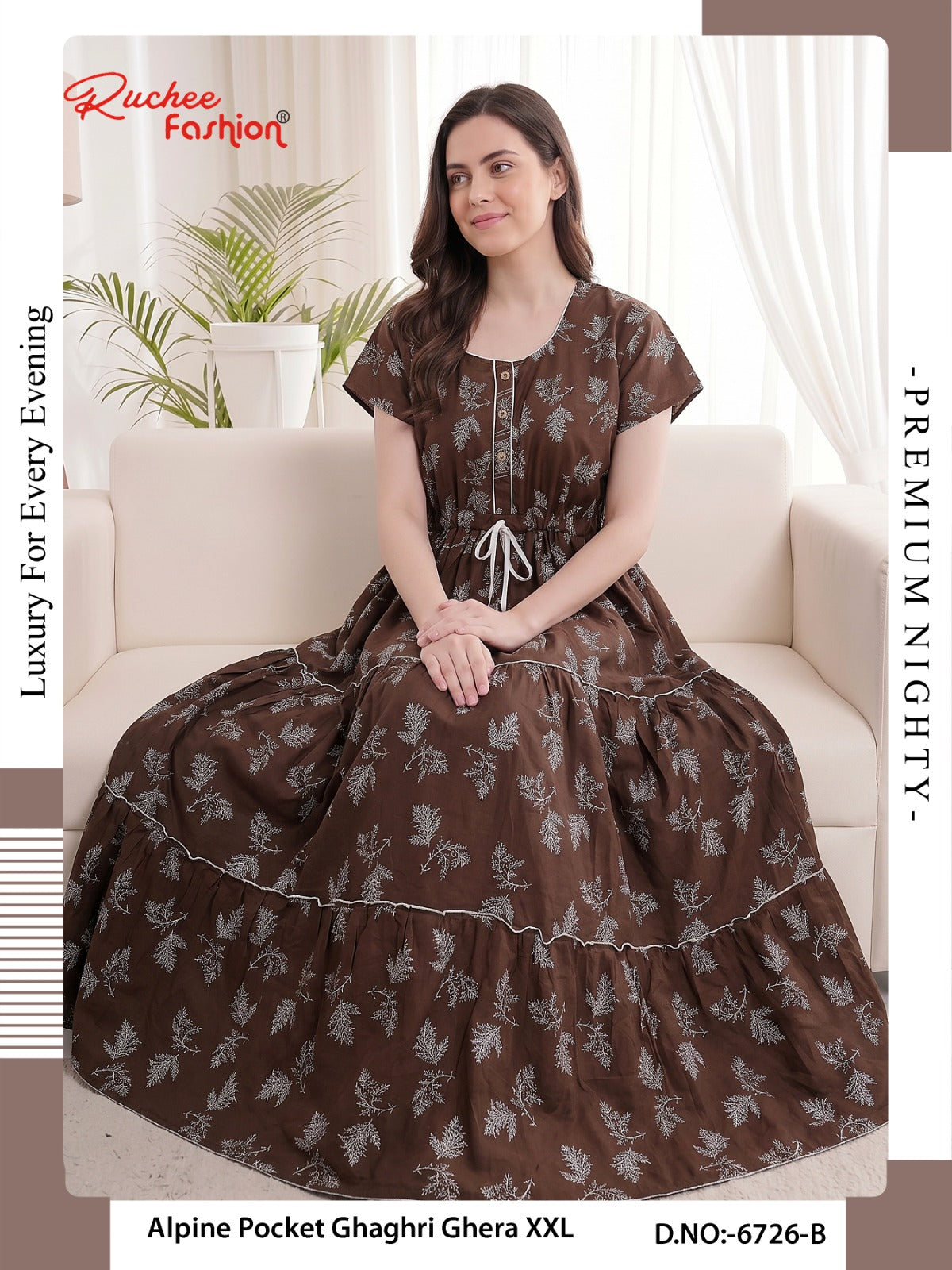 Alpine Ghaghri 0607 Ruchee Fashion Night Gowns Supplier Ahmedabad