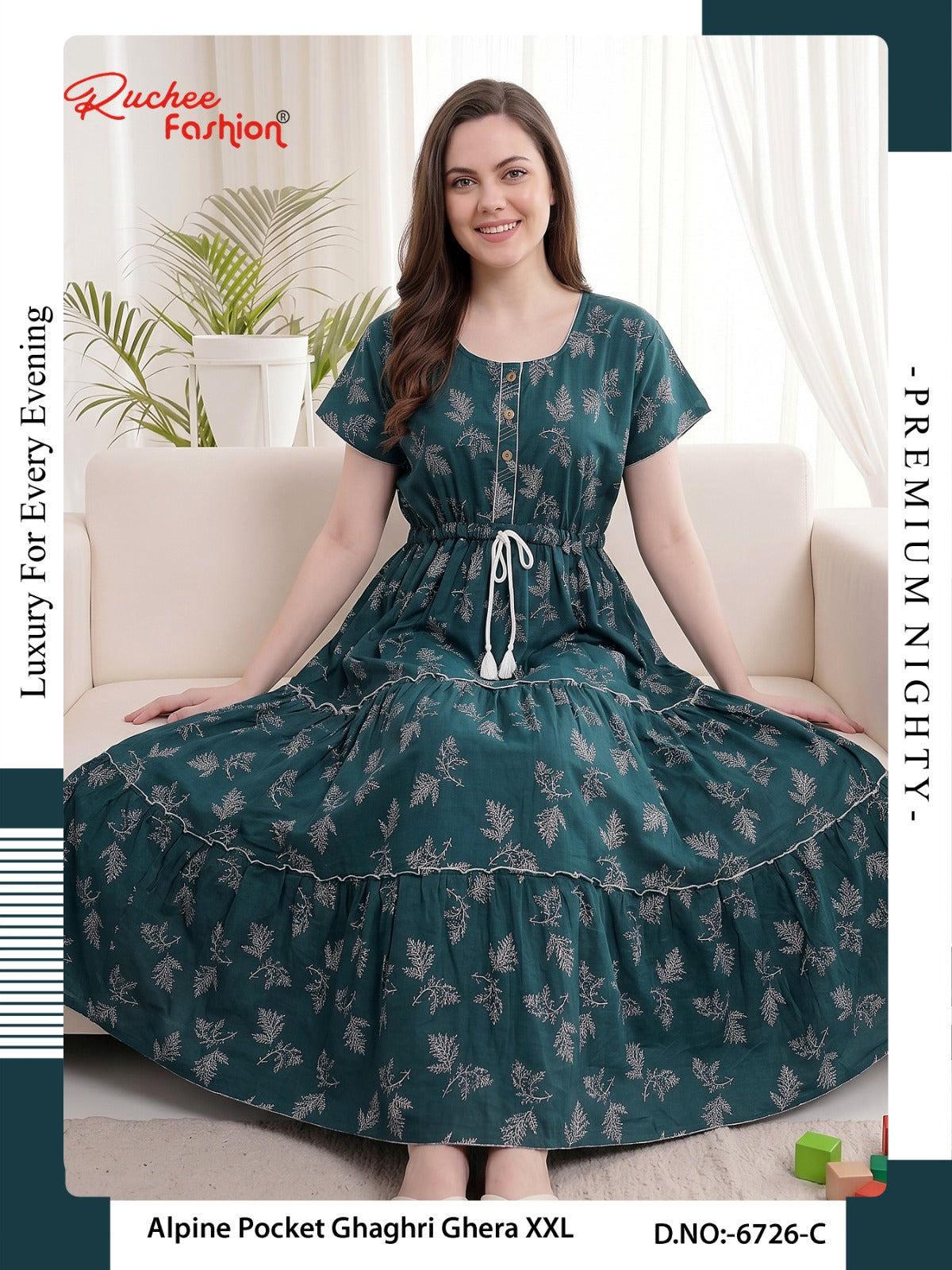 Alpine Ghaghri 0607 Ruchee Fashion Night Gowns Supplier Ahmedabad