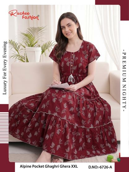 Alpine Ghaghri 0607 Ruchee Fashion Night Gowns Supplier Ahmedabad