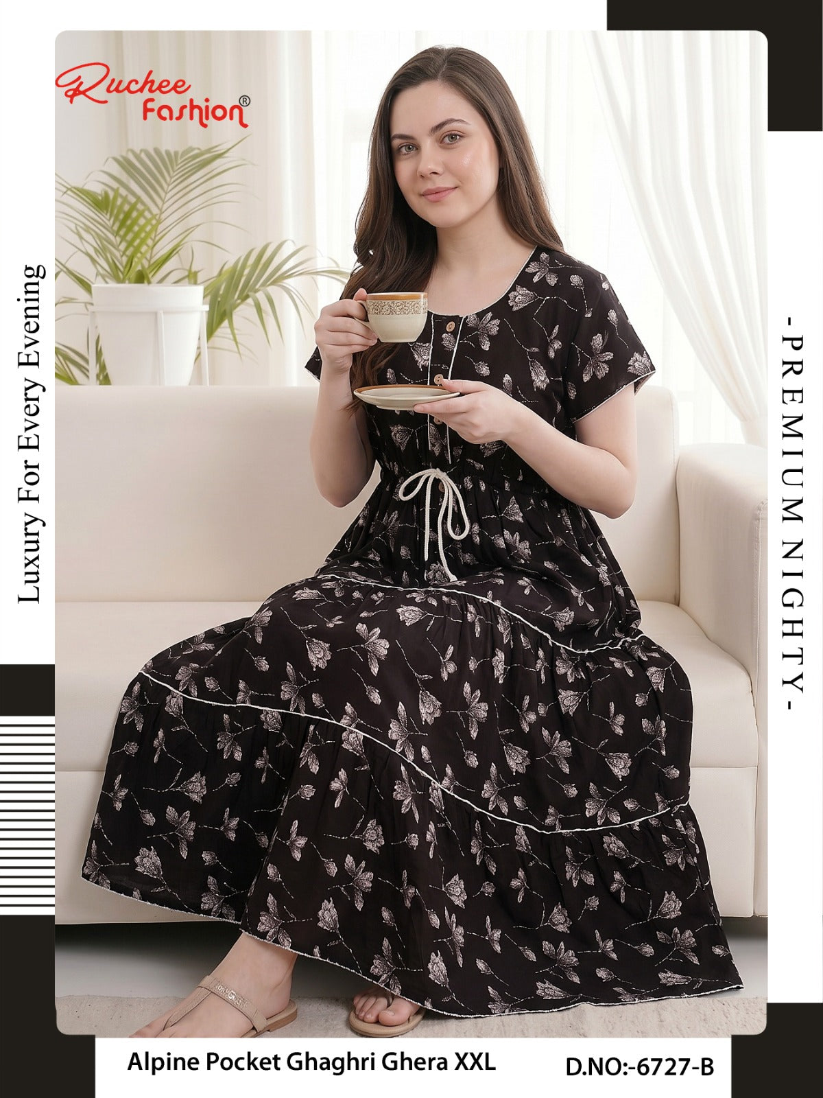 Alpine Ghaghri 0607 Ruchee Fashion Night Gowns Supplier Ahmedabad