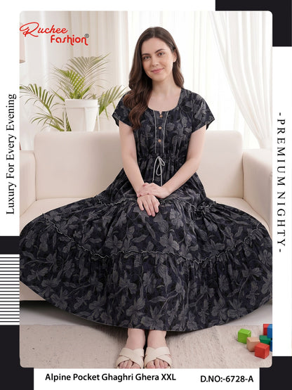 Alpine Ghaghri 0607 Ruchee Fashion Night Gowns Supplier Ahmedabad
