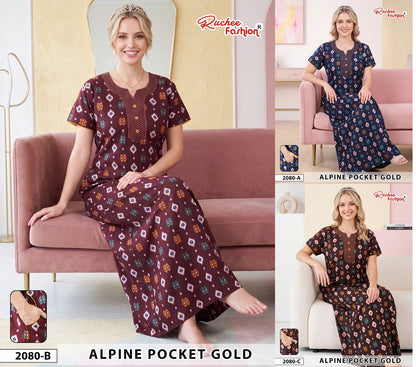 Alpine Gold 2309 Ruchee Fashion Cotton Night Gowns Wholesaler