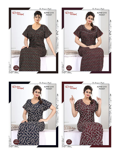 Alpine Gpo 1014 Ruchee Fashion Night Gowns Manufacturer India