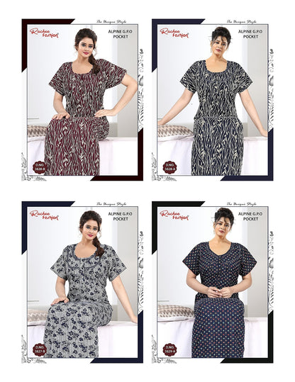 Alpine Gpo 1014 Ruchee Fashion Night Gowns Manufacturer India
