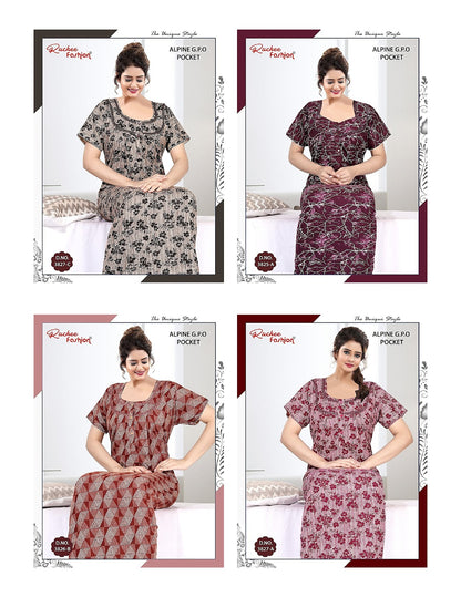 Alpine Gpo 1014 Ruchee Fashion Night Gowns Manufacturer India