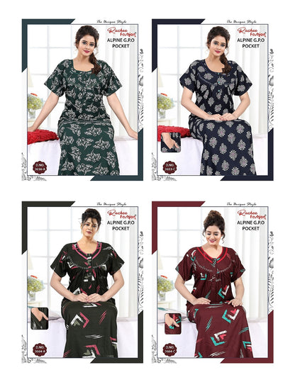 Alpine Gpo 2908 Ruchee Fashion Night Gowns Wholesale Rate