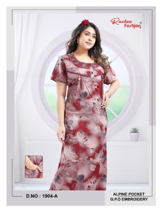 Alpine Gpo 3110 Ruchee Fashion Alpine Night Gowns Manufacturer Ahmedabad