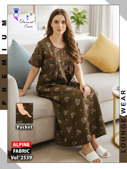 Alpine Gpo Lace Diamond Queen Night Gowns Exporter India