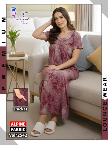 Alpine Gpo Lace Diamond Queen Night Gowns Exporter India