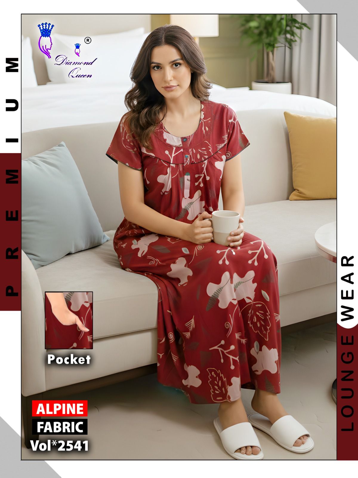 Alpine Gpo Lace Diamond Queen Night Gowns Exporter India