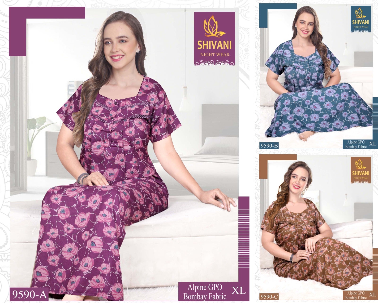 Alpine Gpo Shivani Alpine Night Gowns Wholesale Price